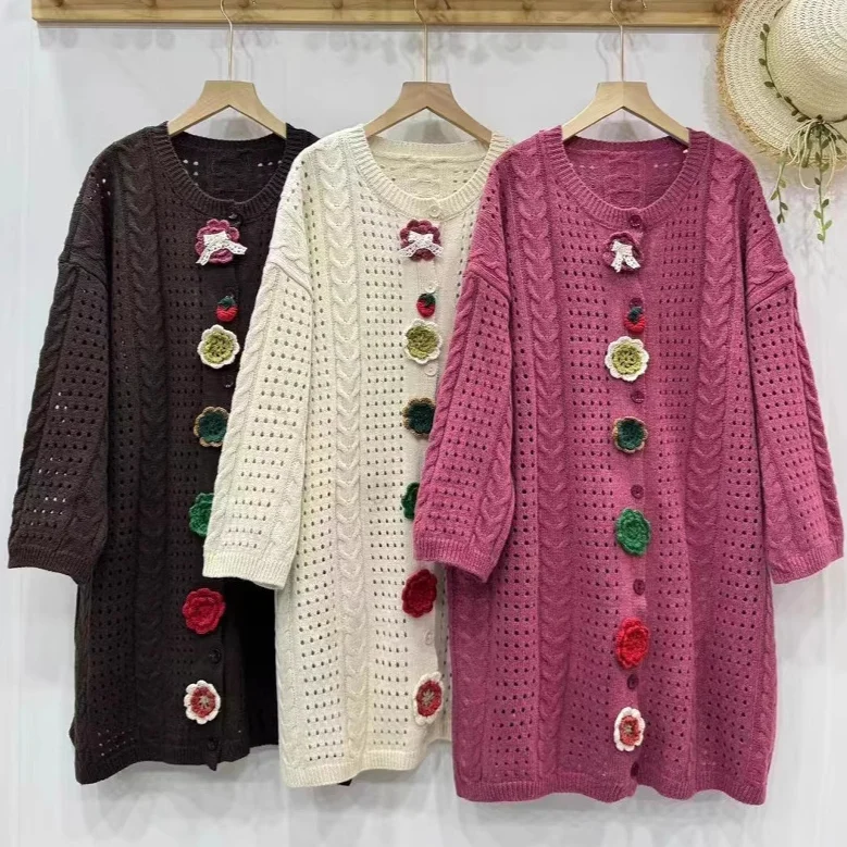 Chicfifth Sweater Women Winter Long Sleeve High Quality Autumn Vintage Top Knitted Cardigan