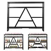[US Local Warehouse] A-Line Bar Stand Wall Mounted Wine Rack Metal Bottle&Glass Holder Display Shelf