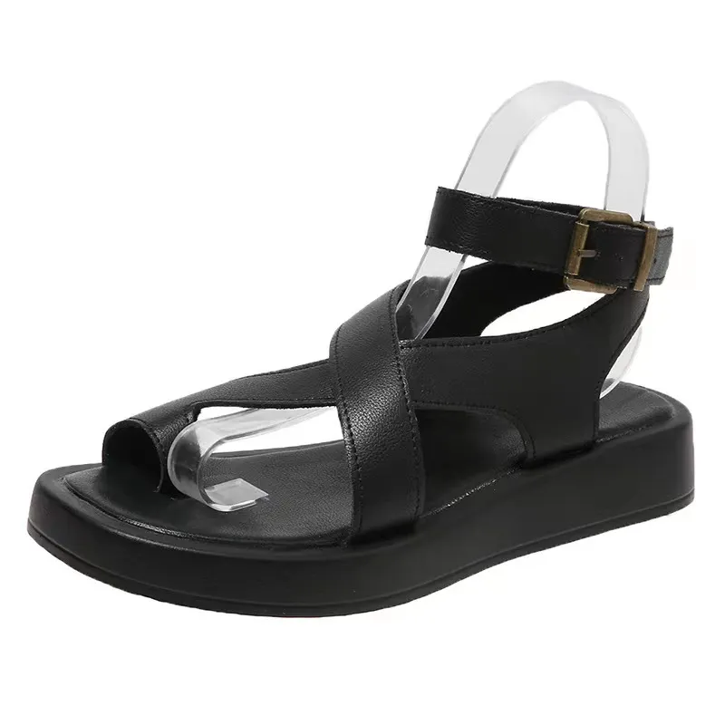 Breakj Breakj Summer New Thick-Soled Sandals Women's Large-Size Casual Toe Thick-Soled Sandals
