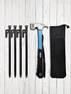 4Pcs Tent Pegs Unbreakable Camping Tent Stakes with Hammer for Camping Picnic