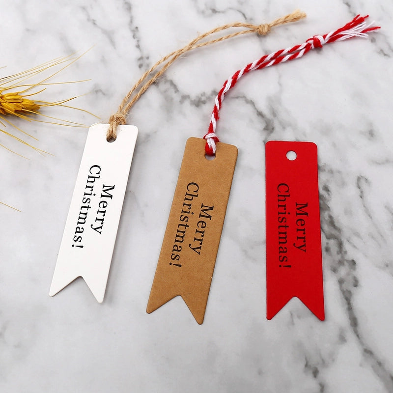 Happy Christmas Kraft Paper Small Tag Dovetail Tag Merrychristmas Gift Decoration Card