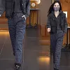 📢📢50% DE R&Eacute;DUCTION！！！🎁Pantalon droit &agrave; carreaux pour femme