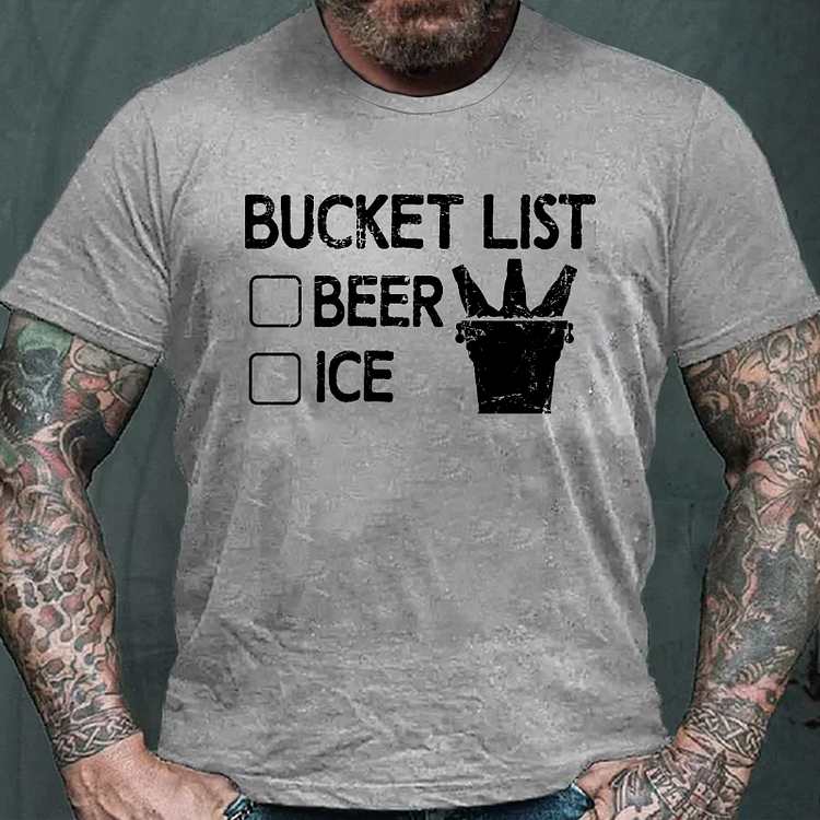 Bucket List Beer And Ice T-shirt socialshop