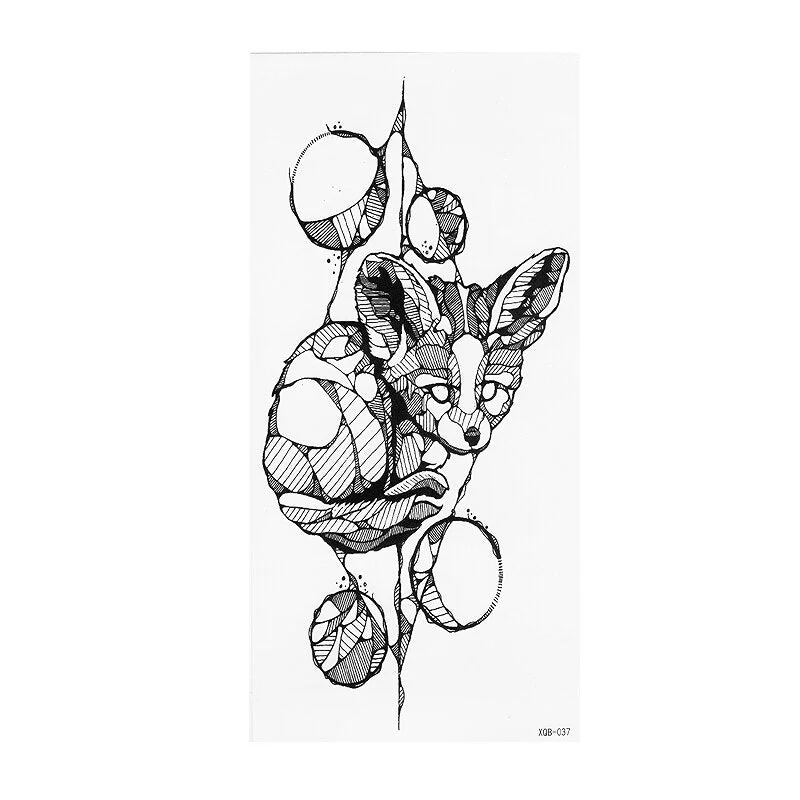 1pcs Time hourglass arms BlacBlack White Large Flower Henna Temporary Tattoo Black Mehndi Style Waterproof Tattoo Sticker