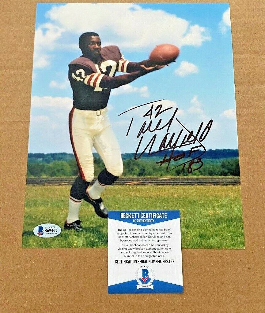 PAUL WARFIELD SIGNED 8X10 CLEVELAND BROWNS Photo Poster painting BECKETT CERTIFIED #2