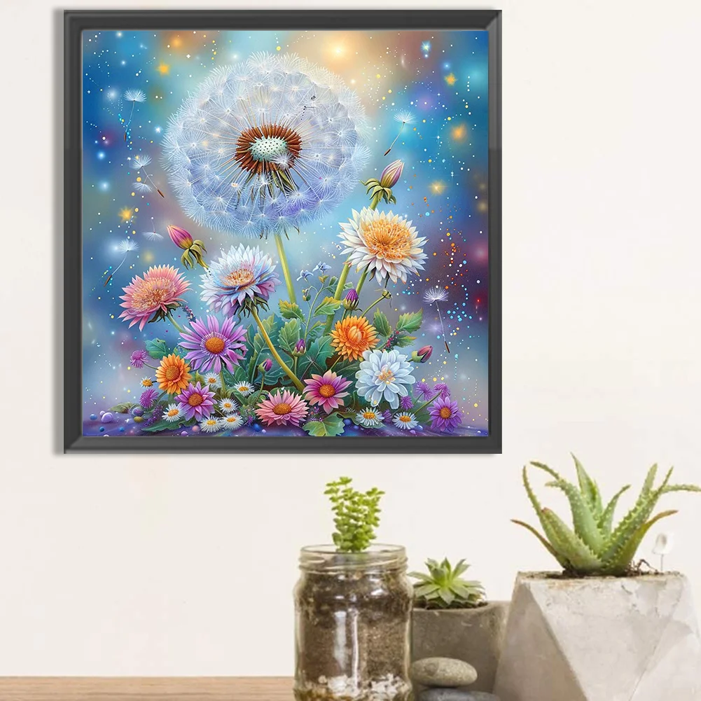 Partial AB Diamond Painting - Full Round Drill - Dandelion(Canvas|45*45cm)
