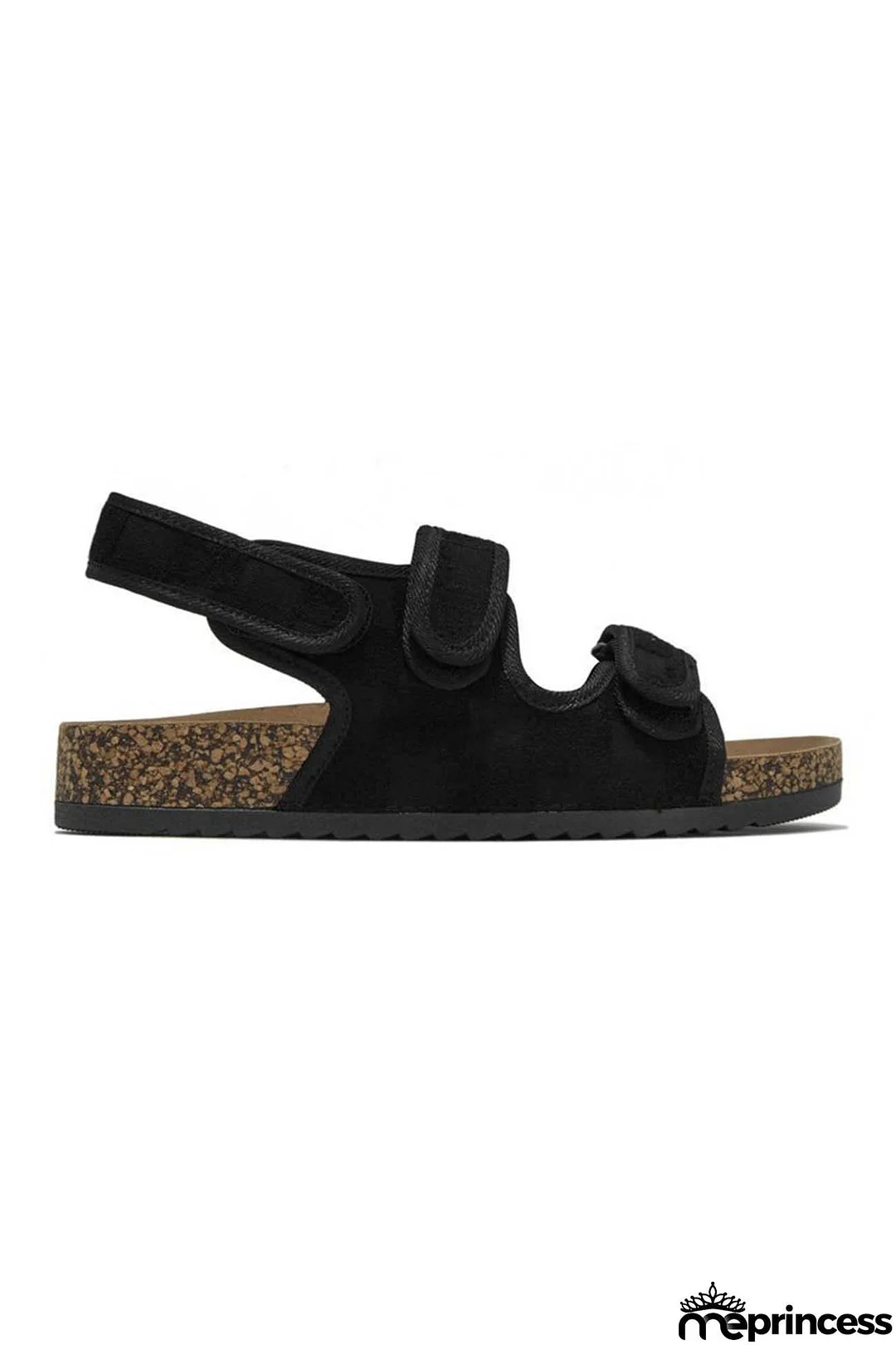 Solid Color Velcro Straps Flatform Sandals