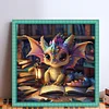 Dragon Reading A Book-11CT Stamped Cross Stitch 40*40cm/15.75*15.75in