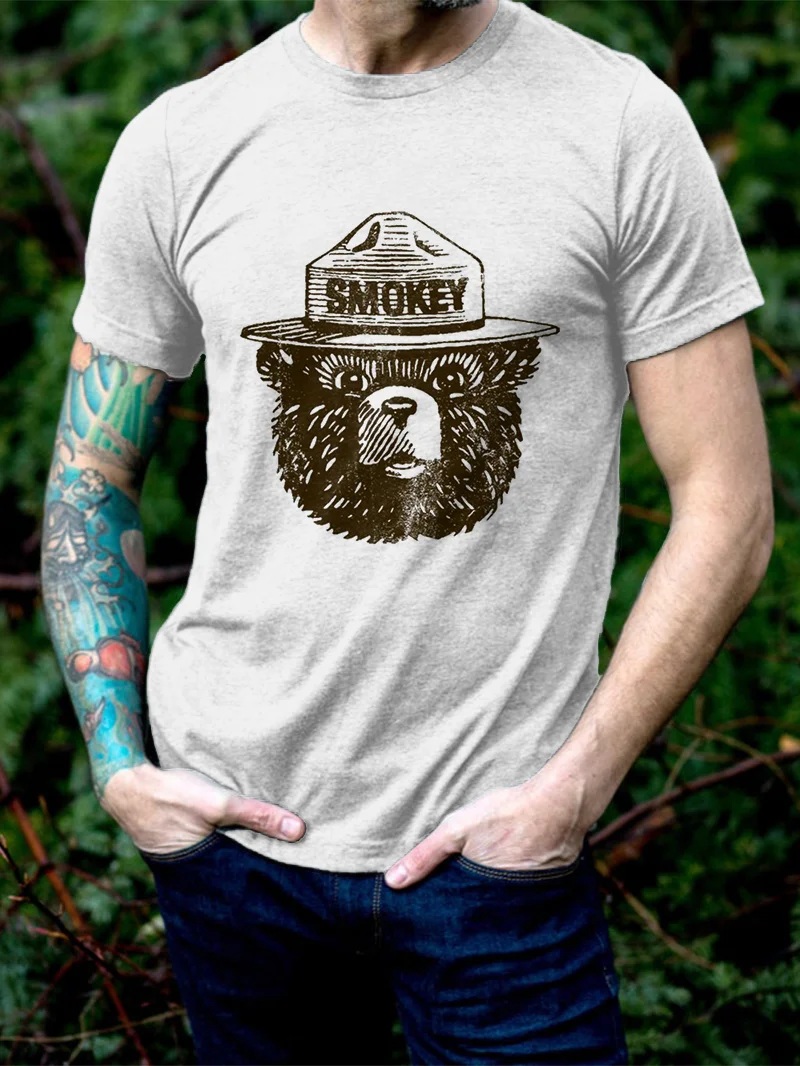Outdoor Bear Printed Men's T-Shirt in  mildstyles