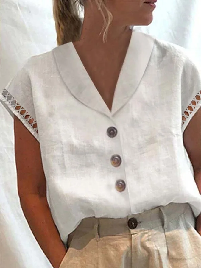 Women's Lace Button-Up Shirt
