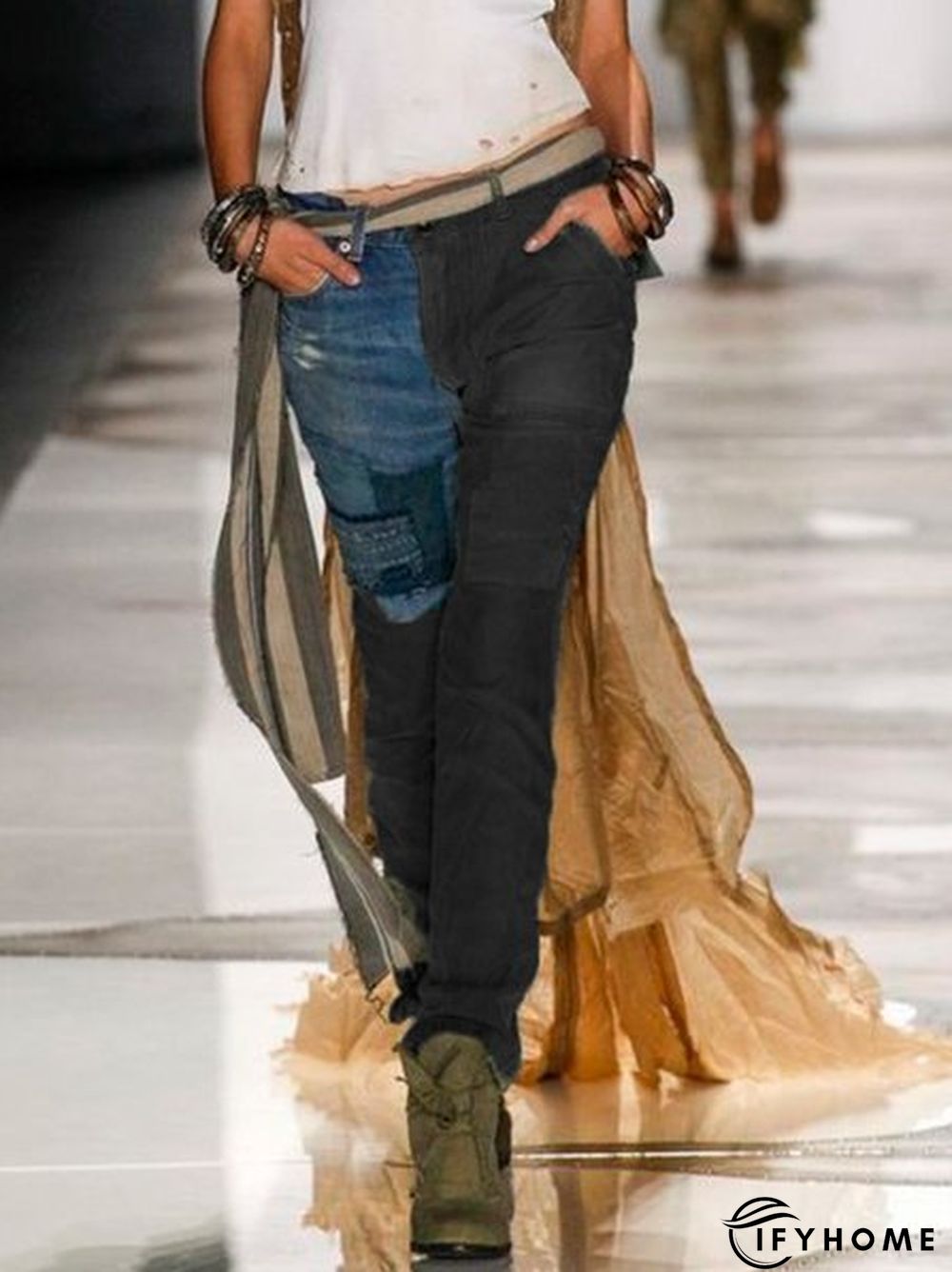 Cotton-Blend Casual Pants | IFYHOME