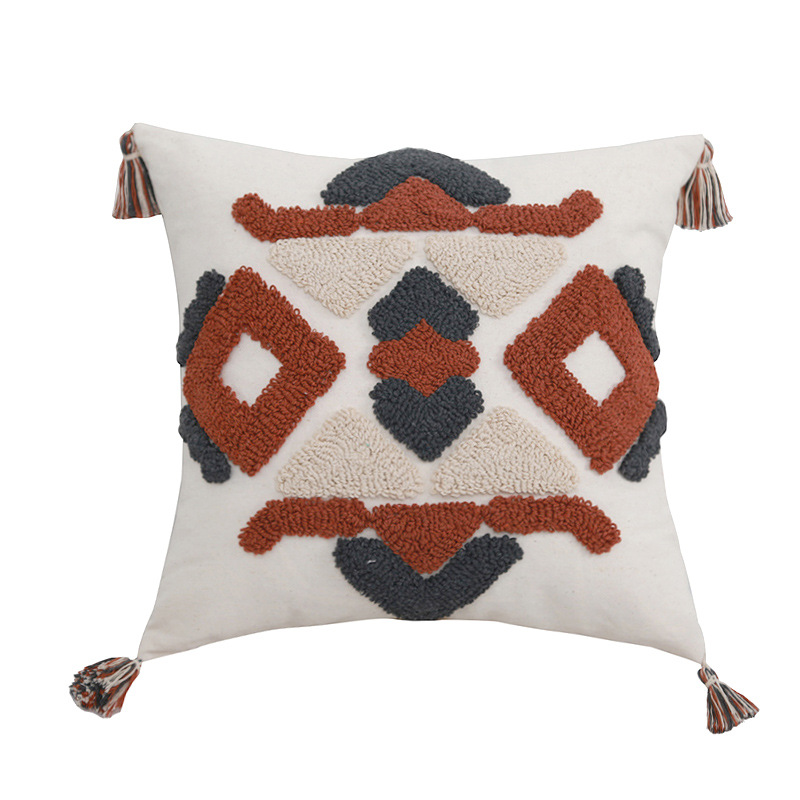 Rotimia Simple tufted embroidered Bohemian pillow cushion