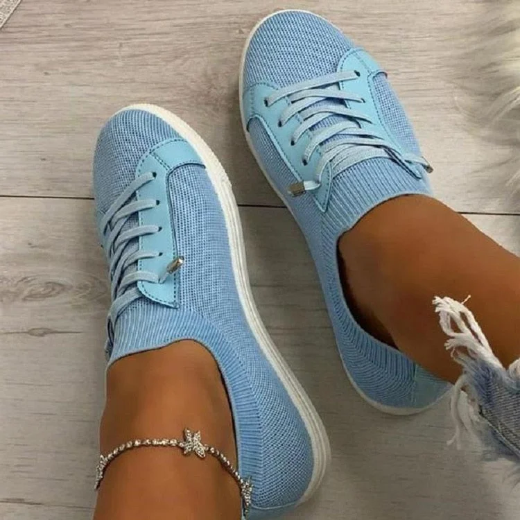 Women Shoes 2021 Zapatos Planos Breathable White Shoes Lace Up Casual Flats Women Mesh Sneakers Socofy Loafers Zapatillas Mujer