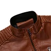 💥 2025 Hot Sale! Men's Casual Stand Collar PU Leather Jacket, Fashionable and Exquisite Zipper Jacket