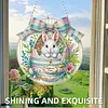 Easter Egg Bunny DIY 2D Flat Acrylic Double Sided Diamond Painting Hanging Pendant