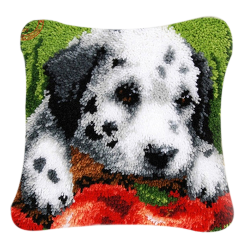

Cute Dog-Latch Hook Counted 3D Pillowcase Cross Stitch, 501 Original