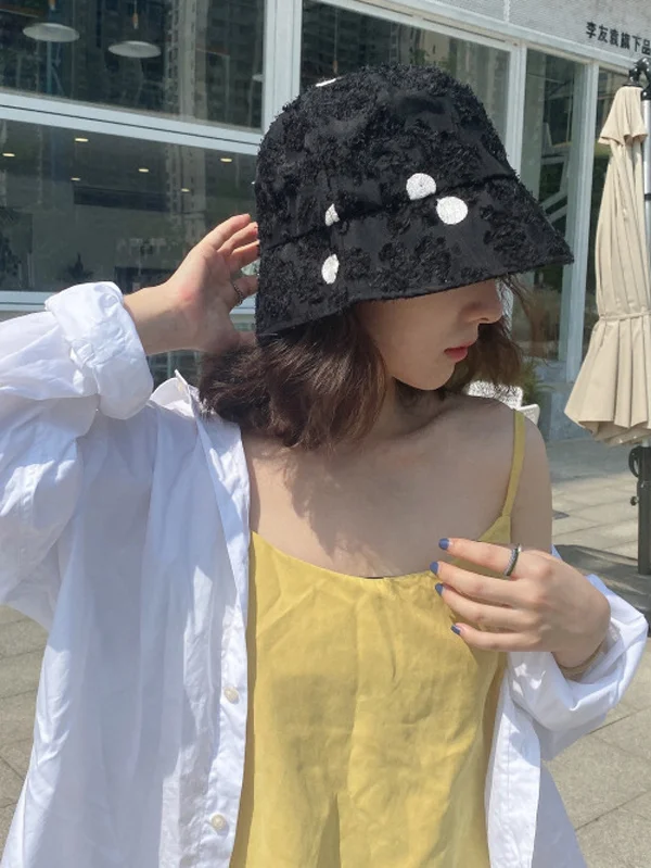 Fashion Polka-Dot Stylish Foldable Fisherman Hat
