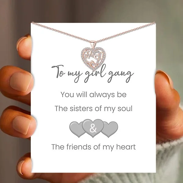 🔥 Last Day Promotion 75% OFF🎁Interlocking Hearts Necklace -👩‍❤️‍👩''Sisters of my soul & Friends of my heart''💕