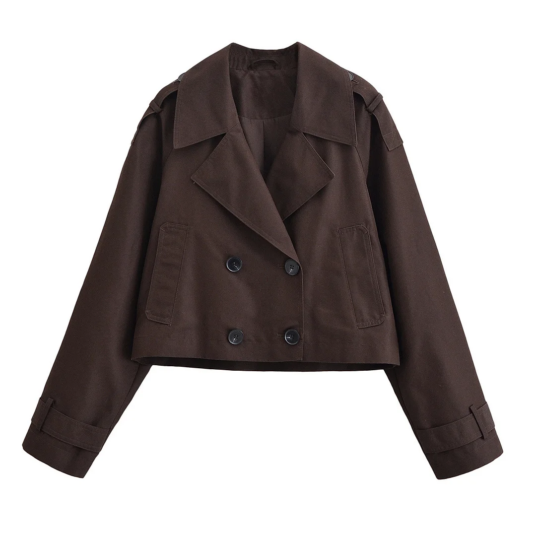 Nigikala Nigikala New Fashion Temperament Women's Long-Sleeved Short Wind Coat 3046259