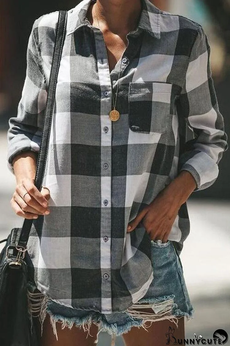 Casual Plaid Long Sleeve Shirt