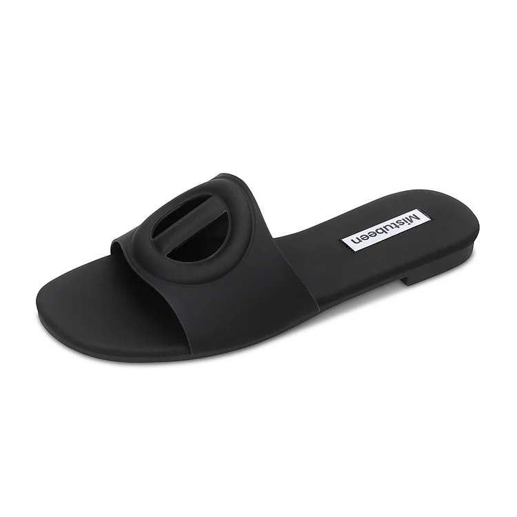 Mistubee Womens Sandals Dressy Summer Flat Sandals 2025 Open Toe Slippers Radinnoo.com
