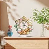 (US Local)5D DIY Special Shape Diamond Painting Desk Ornament Handmade Clock Kit(Bake Time)