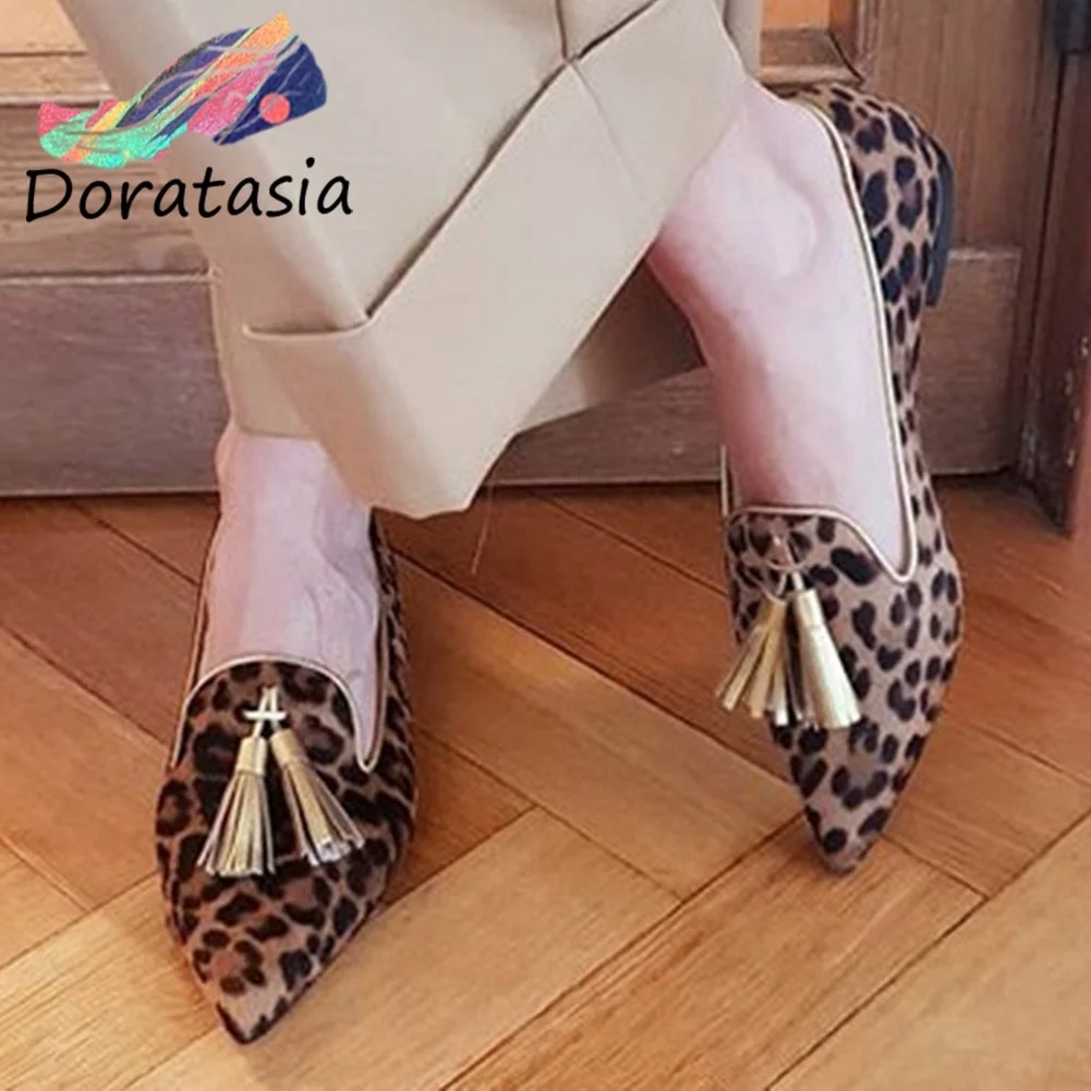 Breakj Pointed Toe Flat Shoes Elegant Low Heel Fringe Mules Women New Brand Concise mxed-color Mules