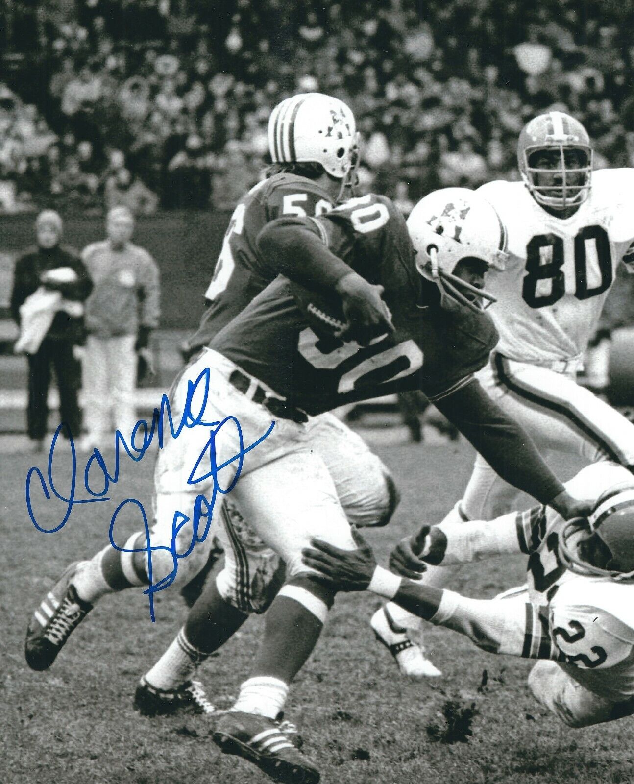 Signed 8x10 CLARENCE SCOTT New England Patriots Autographed Photo Poster painting - w/COA