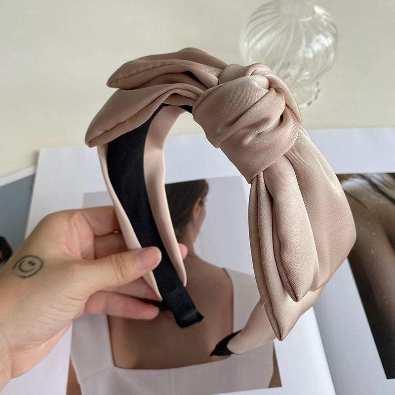 Korean Satin Bowknot Wide-brimmed Headband