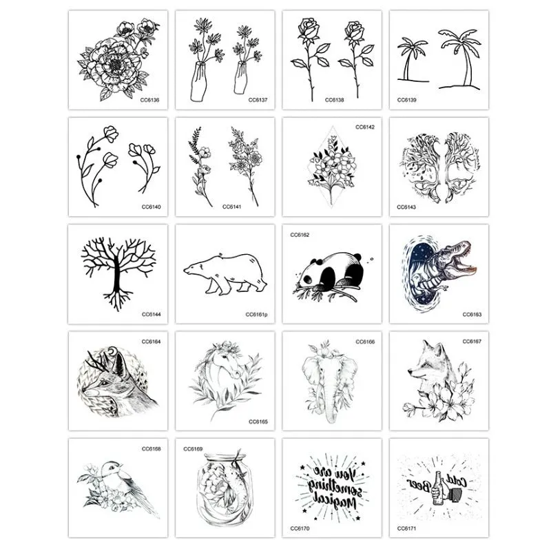 10-20pcs/set Colorful Halloween Skull Head Temporary Tattoo Sticker Child Adult Body Art Water Transfer Fake Tattoo for Face