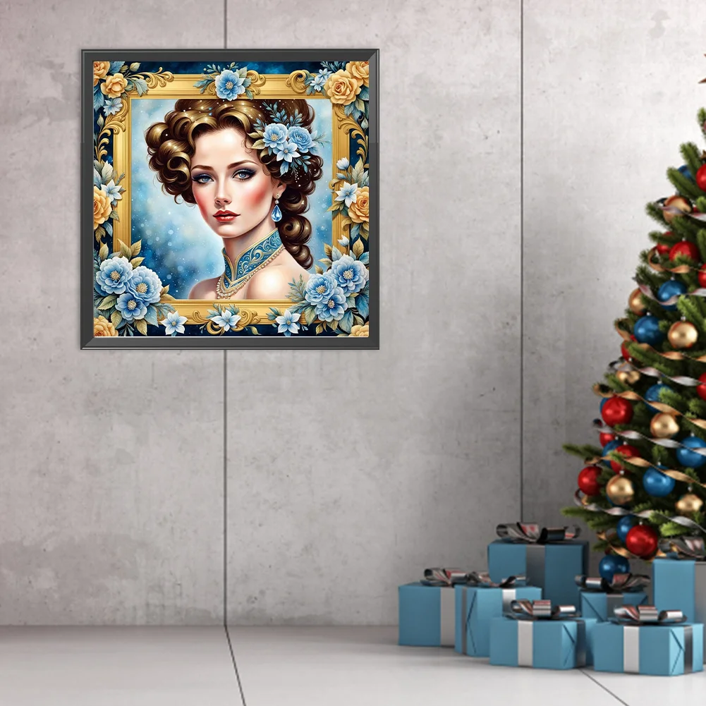 DIY Paint By Number 40*40cm - Photo Frame Lady