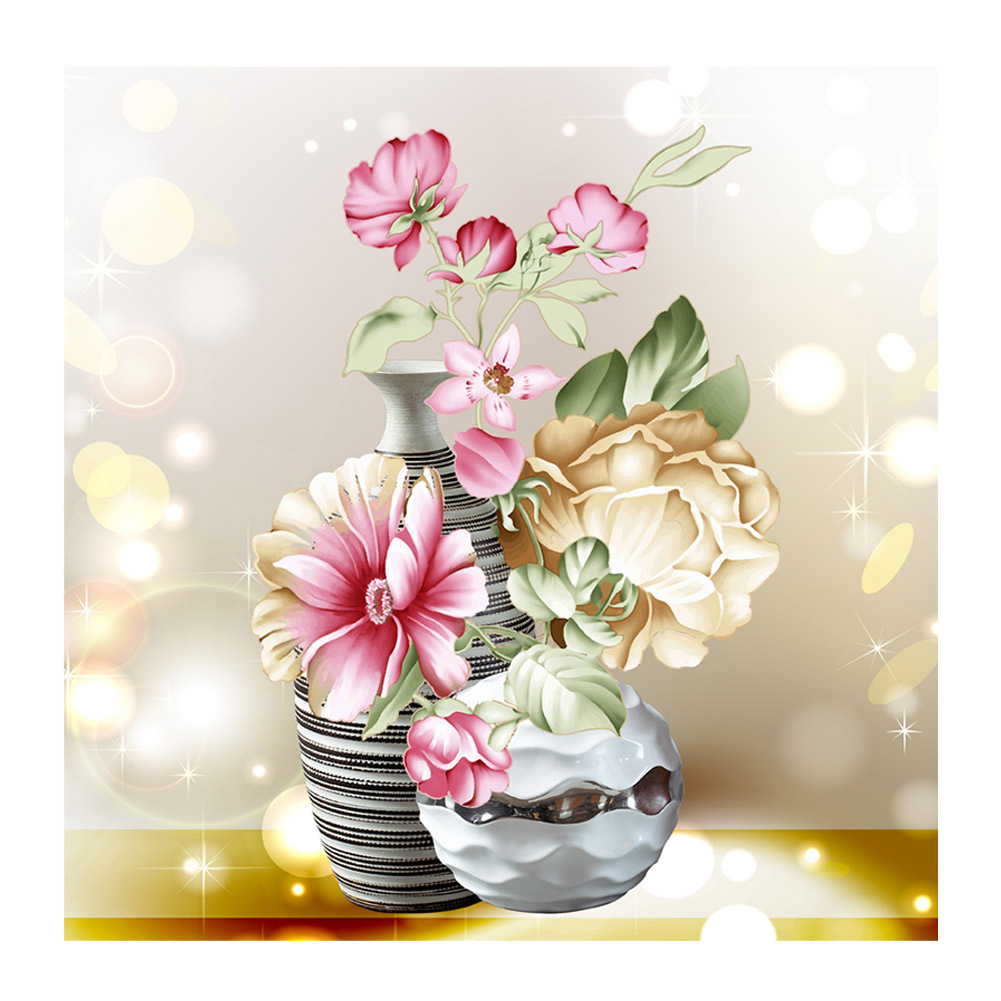

Vase Rose - 11CT Stamped Cross Stitch - 56*61CM, 501 Original