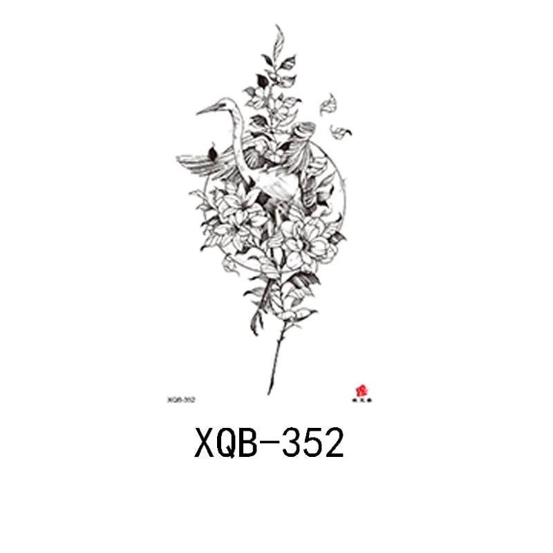 Small Full Arm Waterproof Tattoo Sticker Half Arm Arm Painted Flower Animal Arm Lasting European and American Tattoo Sticker