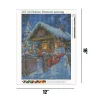 Snowman And Hut  | Full Round Diamond Painting Kits