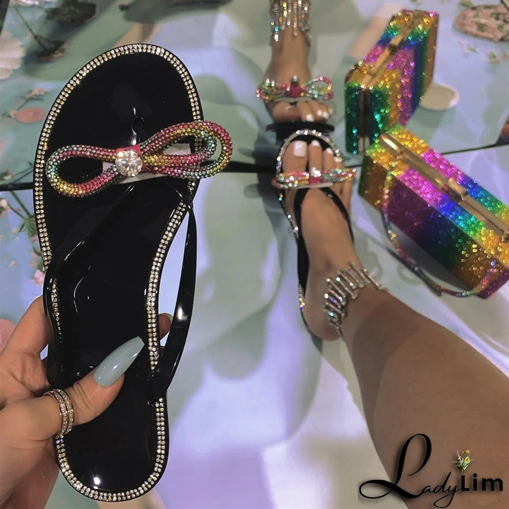 Black Fashion Casual Patchwork Rhinestone Round Comfortable Out Door Shoes