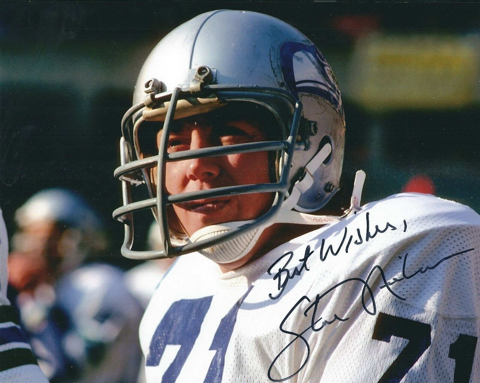 Signed 8x10 STEVE NIEHAUS Seattle Seahawks Autographed Photo Poster painting - COA