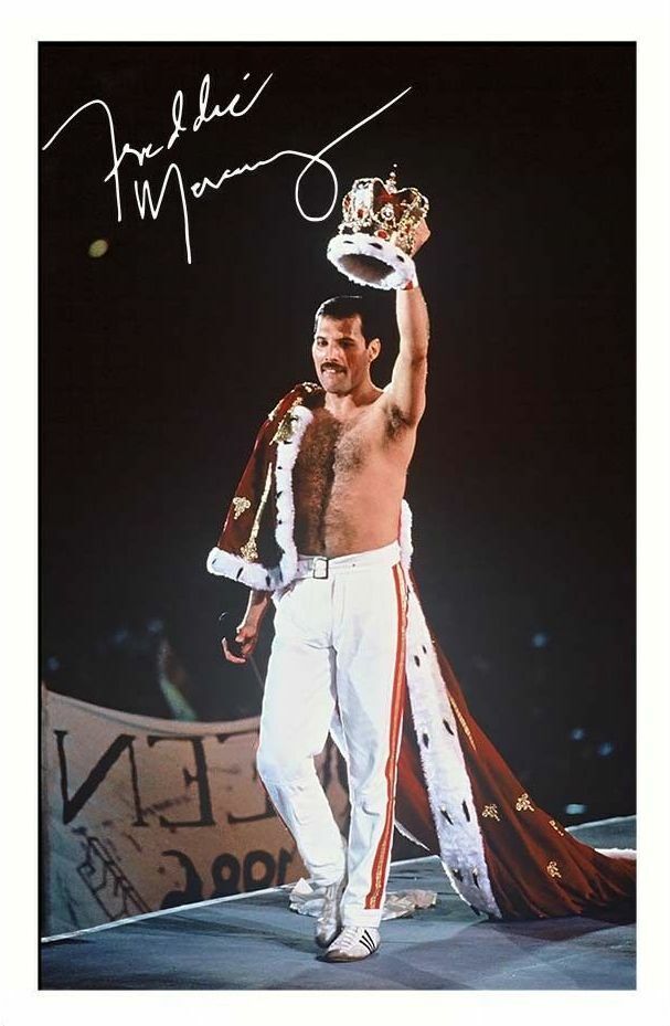 FREDDIE MERCURY - QUEEN AUTOGRAPH SIGNED Photo Poster painting POSTER