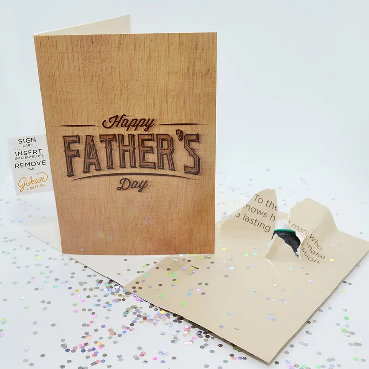 Endless Farting Father's Day Card with glitter (Glitter + Sound) - tree - Codlins