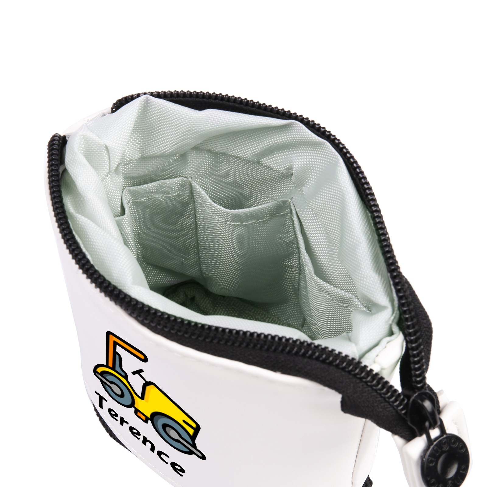 Astuccio per matite personalizzato con 1 nome e 1 veicolo da costruzione regalo per scuola elementare bambini