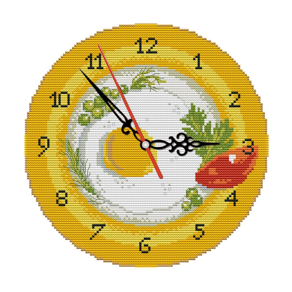 

Compote Clock - 14CT Stamped Cross Stitch - 27*27cm, 501 Original