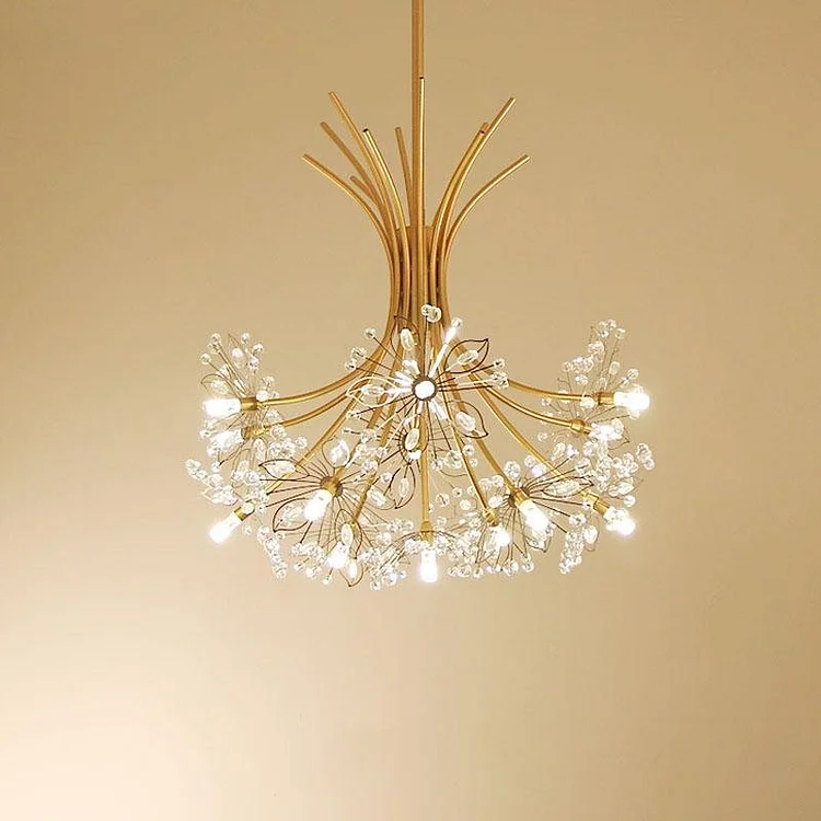 Crystal Flower Lamp Living Room Decorative Art Chandelier Vjlight