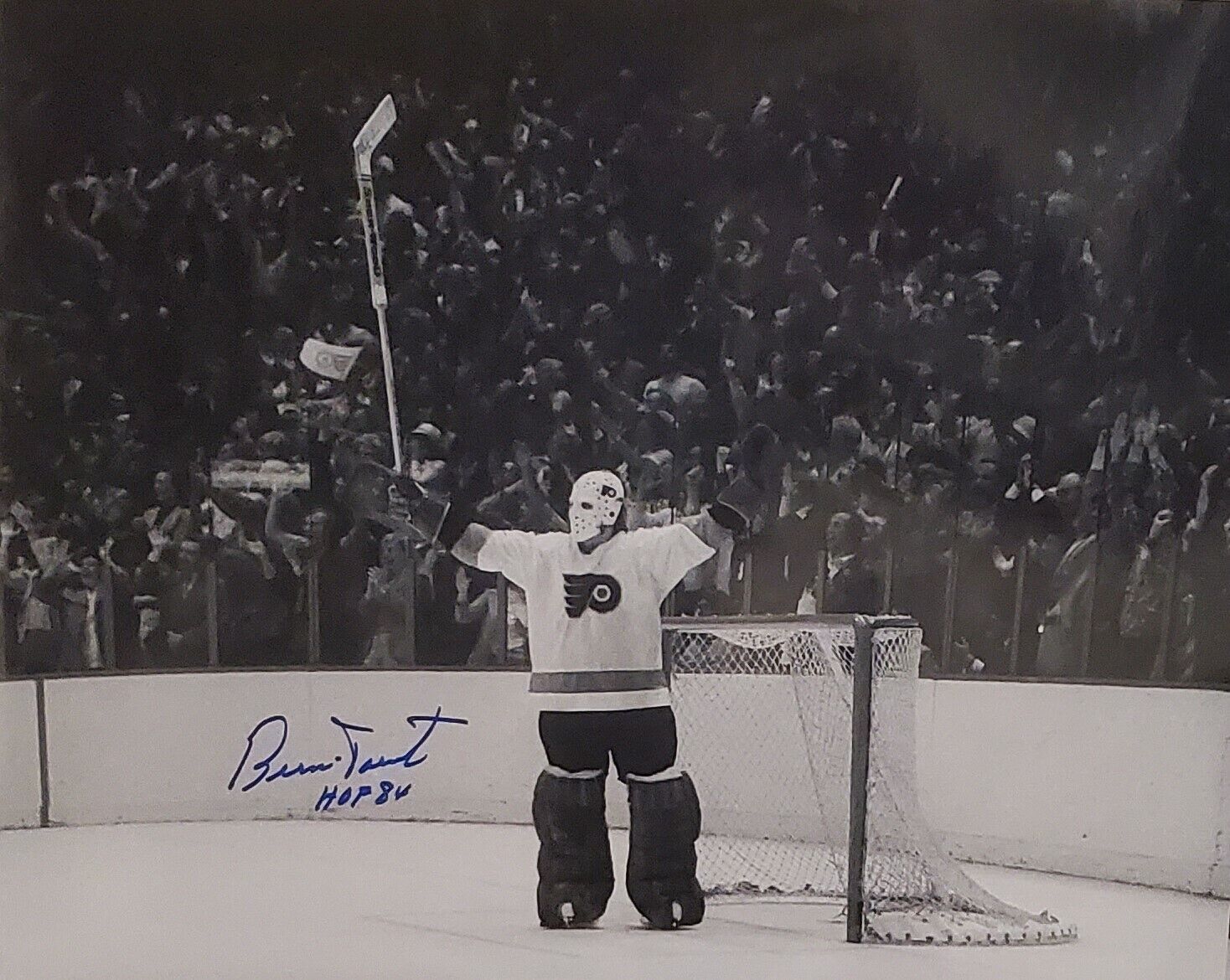 Autographed 16X20 BERNIE PARENT Philadelphia Flyers Photo Poster painting - w/COA