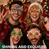 DIY Diamond Painting Christmas Glasses Frame No Lens 4pcs(Christmas Tree)