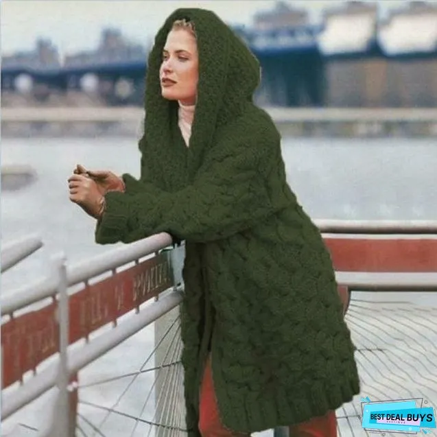 Elegant Solid Knitted Cardigan