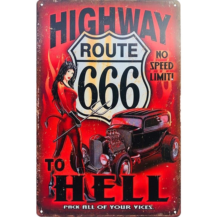 666 Route - Vintage Tin Signs/Wooden Signs - 20*30cm/30*40cm