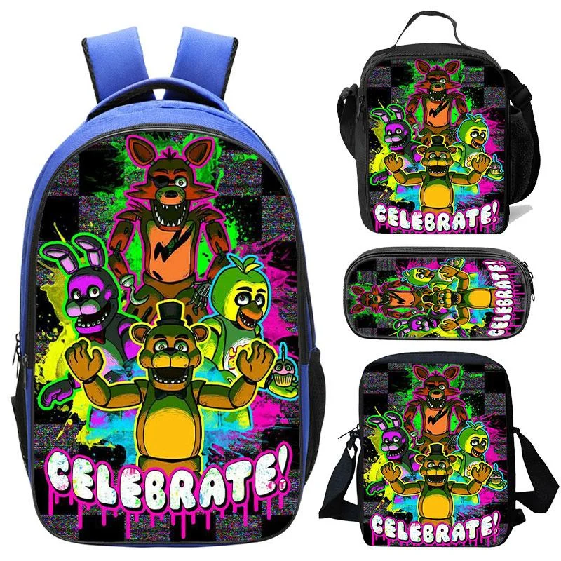 Buzzdaisy Five Nights at Freddy's Backpacks Boys Book Bag  Lunch box pencil case