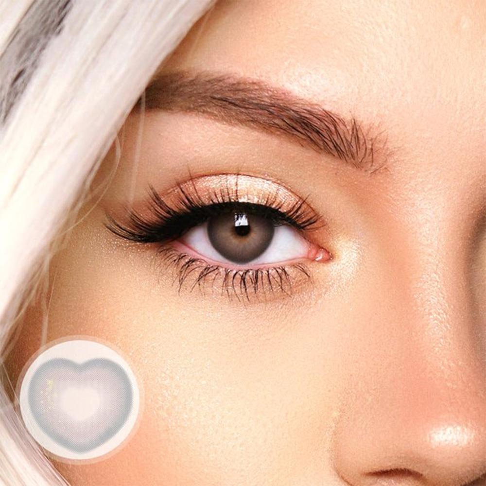 Heart Milk Gray Contact Lenses 14.5mm