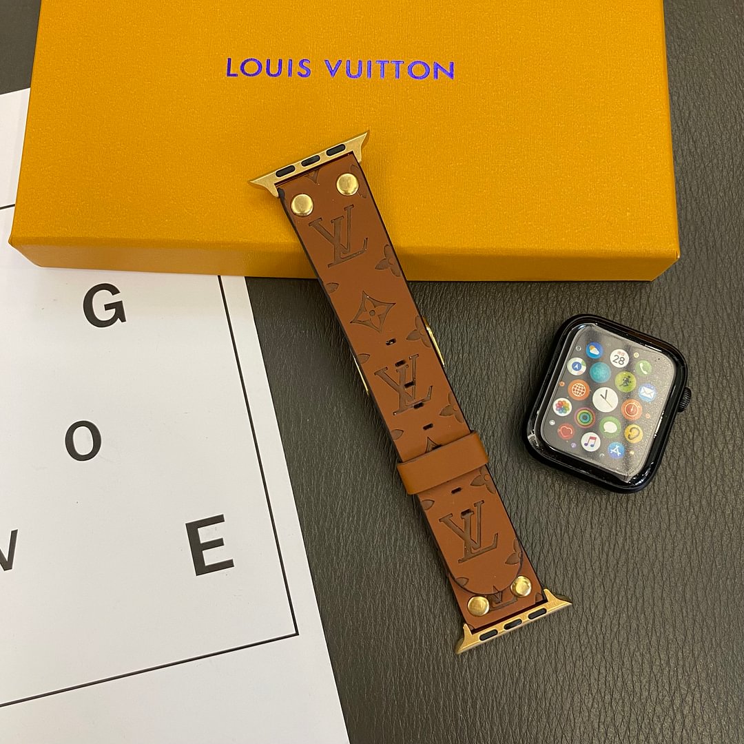 Louis Vuitton LV Embossed Monogram Rivet Decoration Apple Replacement Strap ProCaseMall
