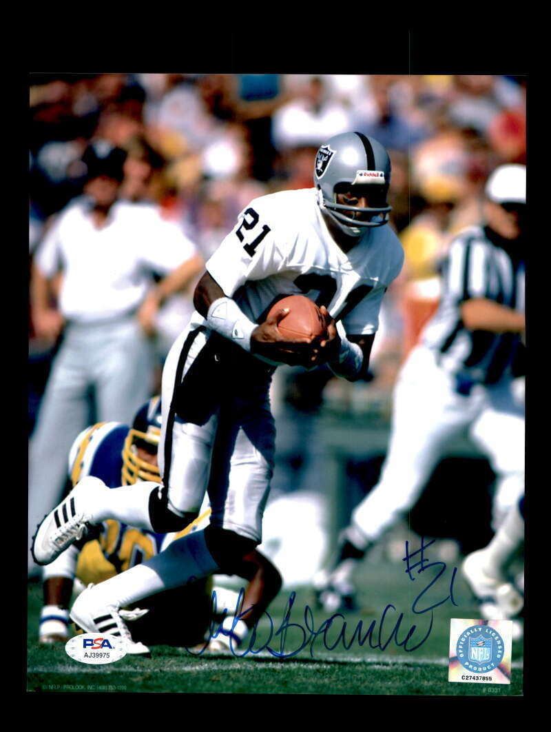 Cliff Branch PSA DNA Signed Coa 8x10 Autograph Photo Poster painting Raiders