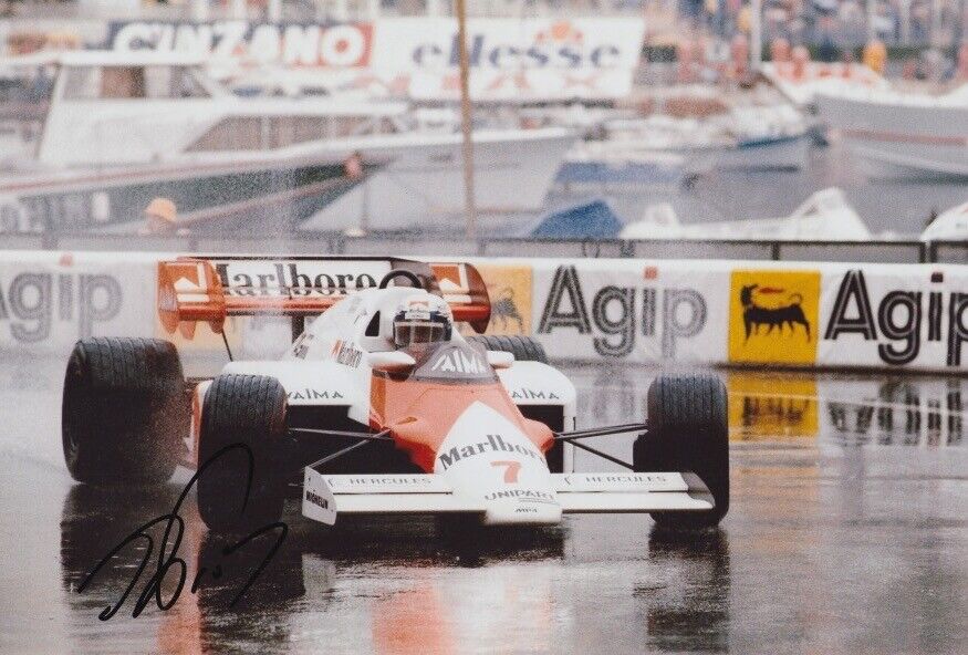 Alain Prost Hand Signed 12x8 Photo Poster painting F1 Autograph Marlboro McLaren 2